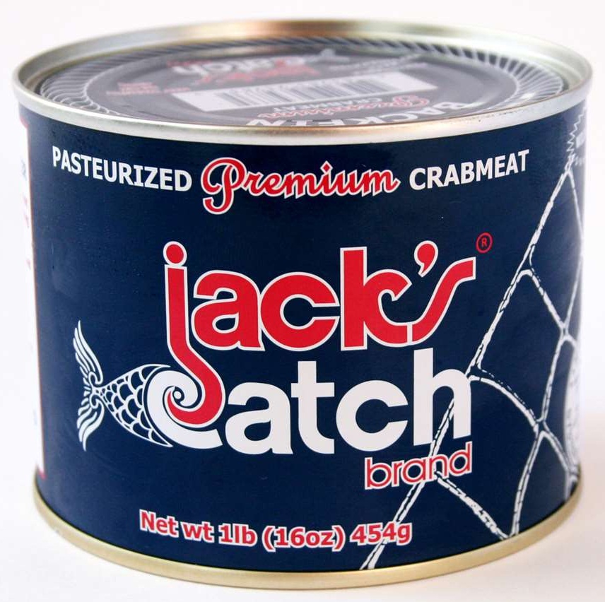 Jack's Catch Premium Pasteurized Crabmeat Lump, 1 Pound -- 12 Per Case