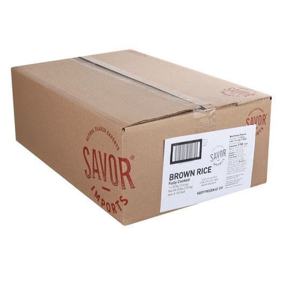 Savor Imports Cooked Brown Rice, 30 Pound