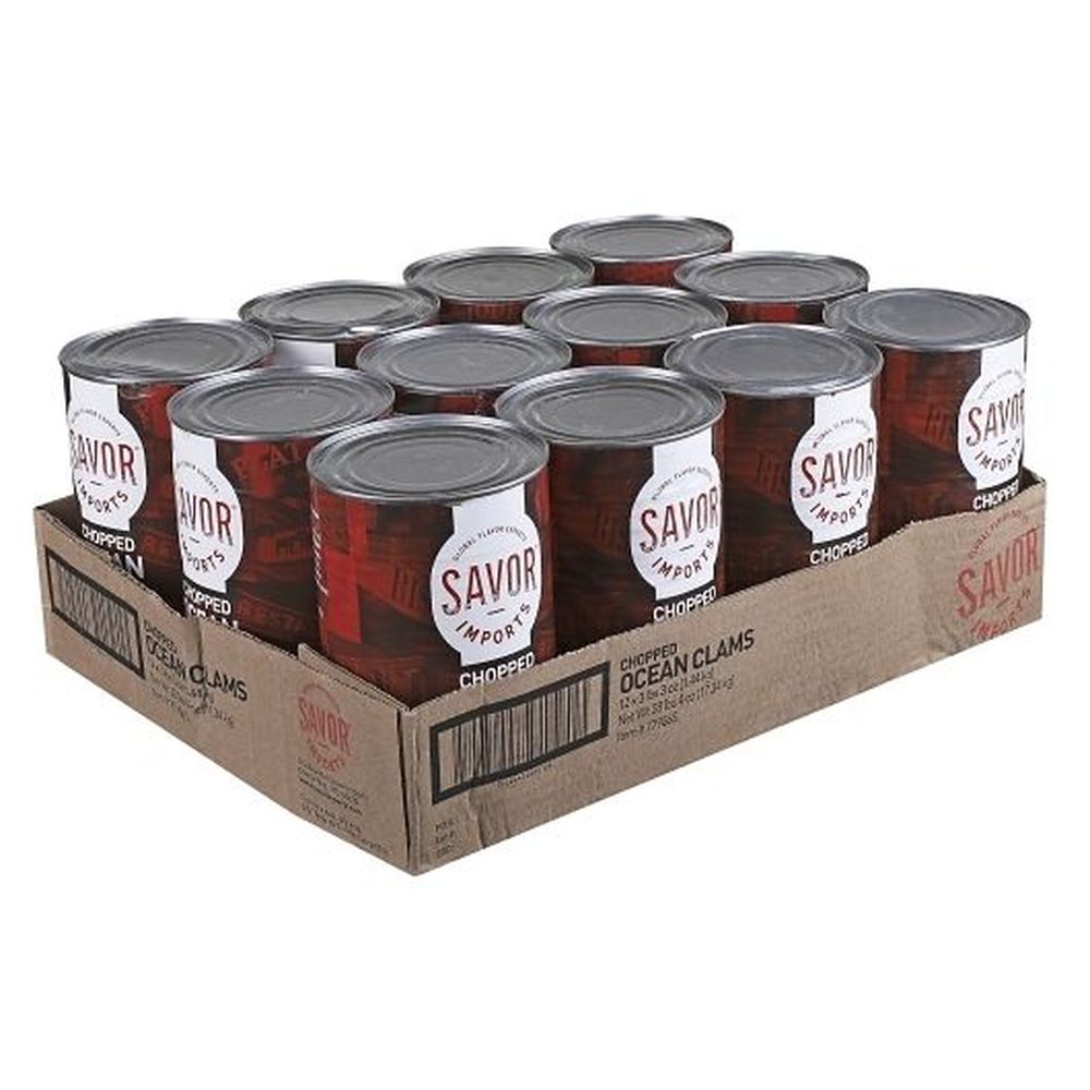 Savor Imports Canned Chopped Ocean Clam, 51 Ounce -- 12 Per Case