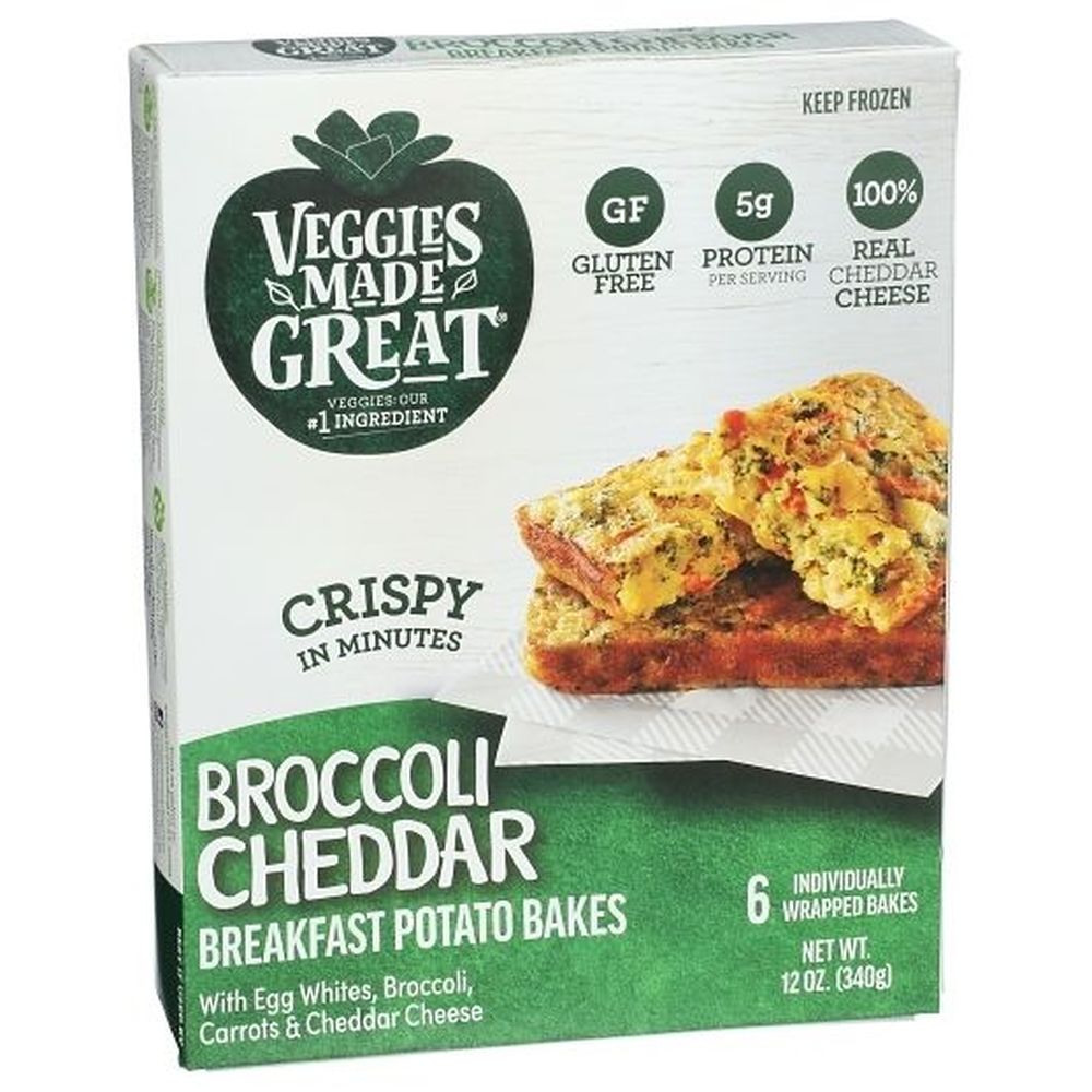 Veggies Made Great Broccoli Cheddar Breakfast Potato Bakes, 12 Ounce -- 8 Per Case