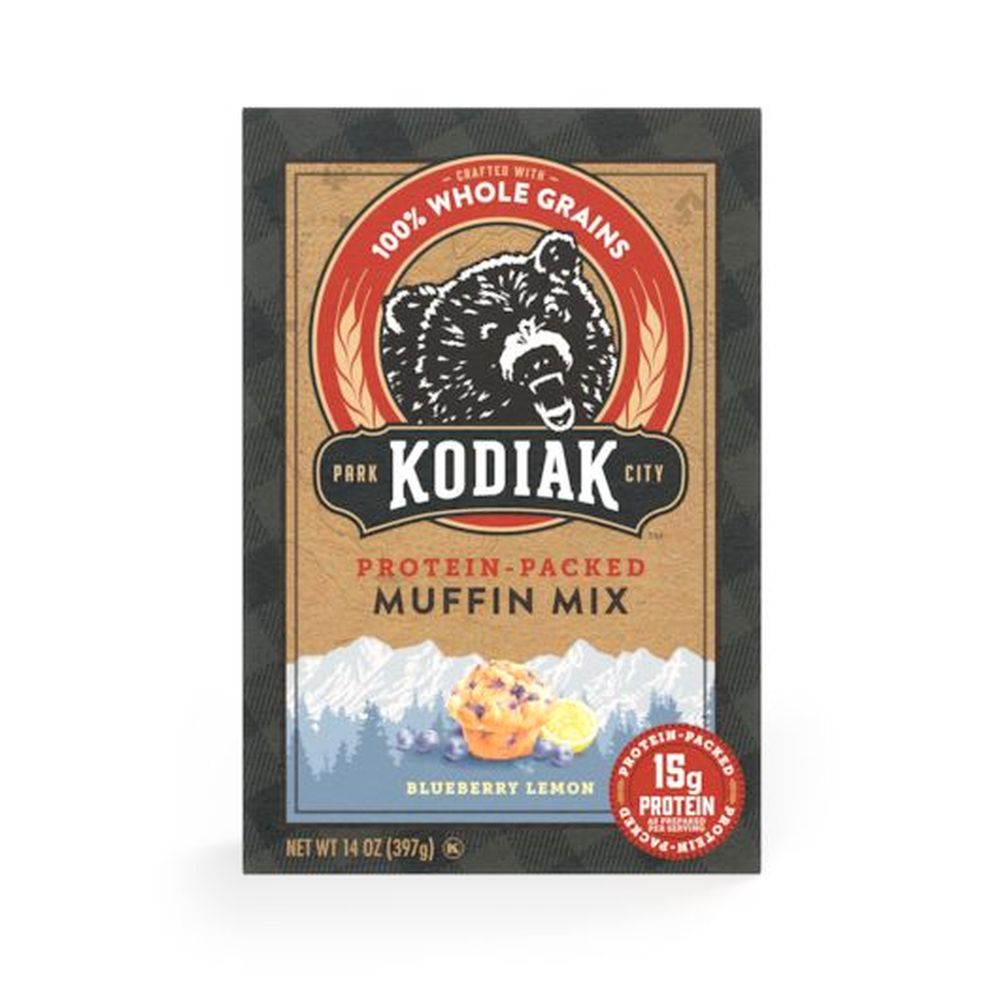 Kodiak Cakes Blueberry Lemon Muffin Mix, 14 Ounce -- 6 per case