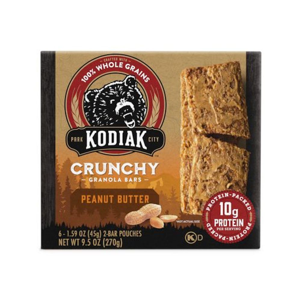 Kodiak Cakes Peanut Butter Crunchy Granola Bar, 9.5 Ounce -- 12 per case