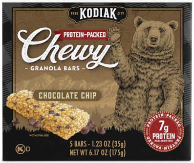 Kodiak Cakes Chocolate Chip Chewy Granola Bar, 6.17 Ounce -- 12 per case