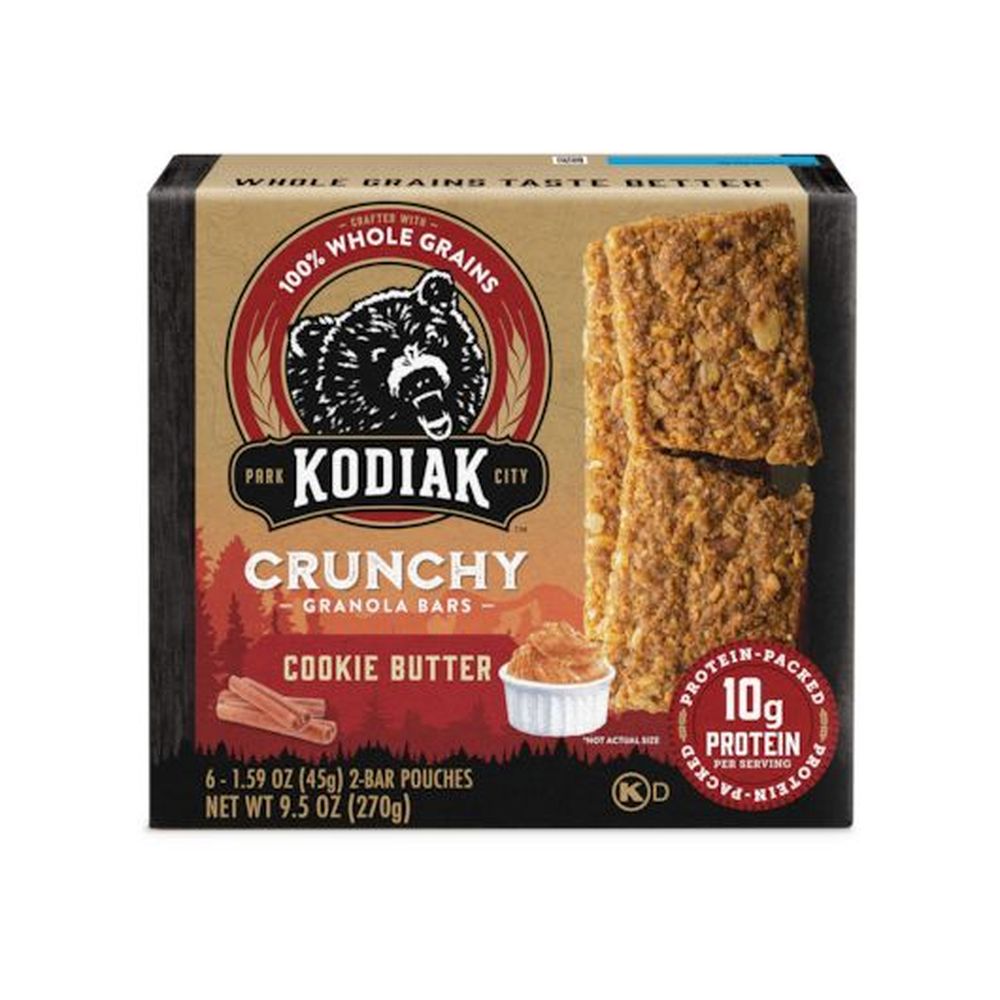 Kodiak Cakes Cookie Butter Crunchy Granola Bar, 9.5 Ounce -- 12 per case