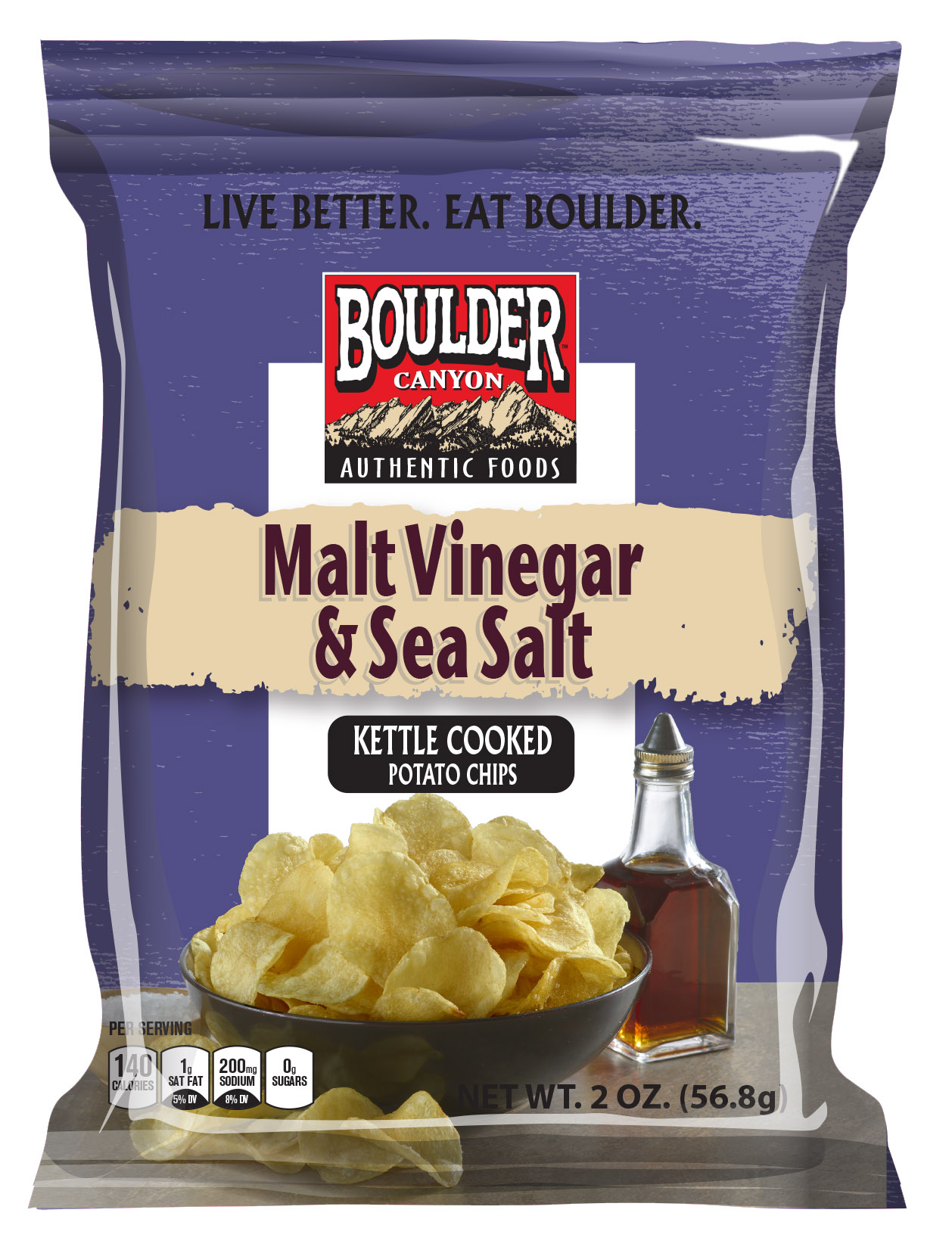 Boulder Canyon® Malt Vinegar & Sea Salt Kettle Style Potato Chips
