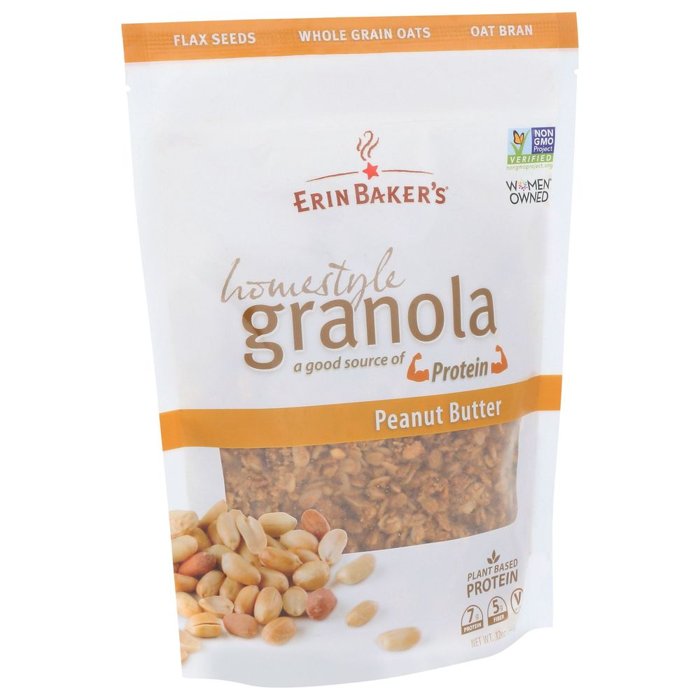 Erin Bakers Homestyle Peanut Butter Granola, 12 Ounce -- 6 Per Case