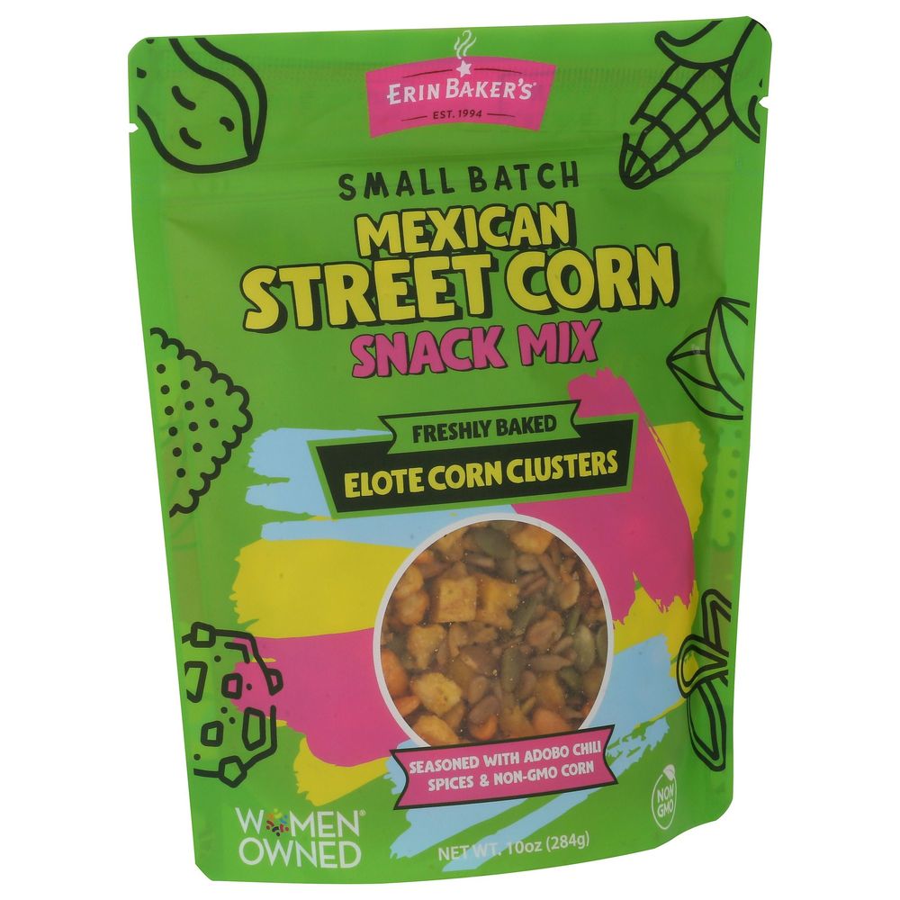 Erin Bakers Small Batch Mexican Street Corn Snack Mix, 10 Ounce -- 8 Per Case