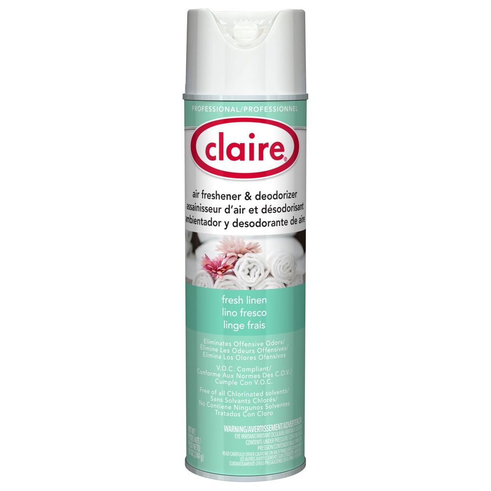 Claire Fresh Linen Air Freshener And Deodorizer -- 12 Per Case