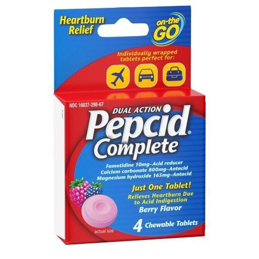 Pepcid Berry Flavor Chew Tablet, 4 Count -- 72 Per Case