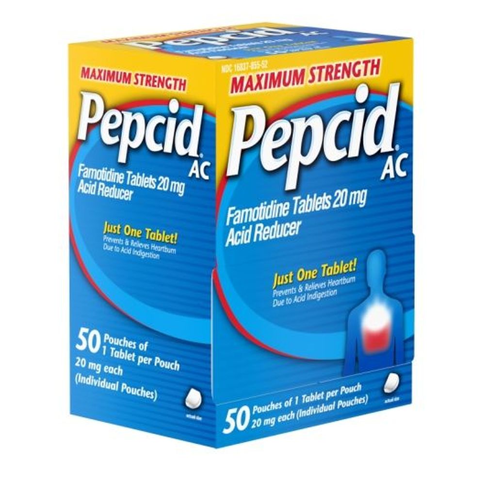 Pepcid Ac Maximum Strength Acid Reducer Tablets, 50 Count -- 36 Per Case
