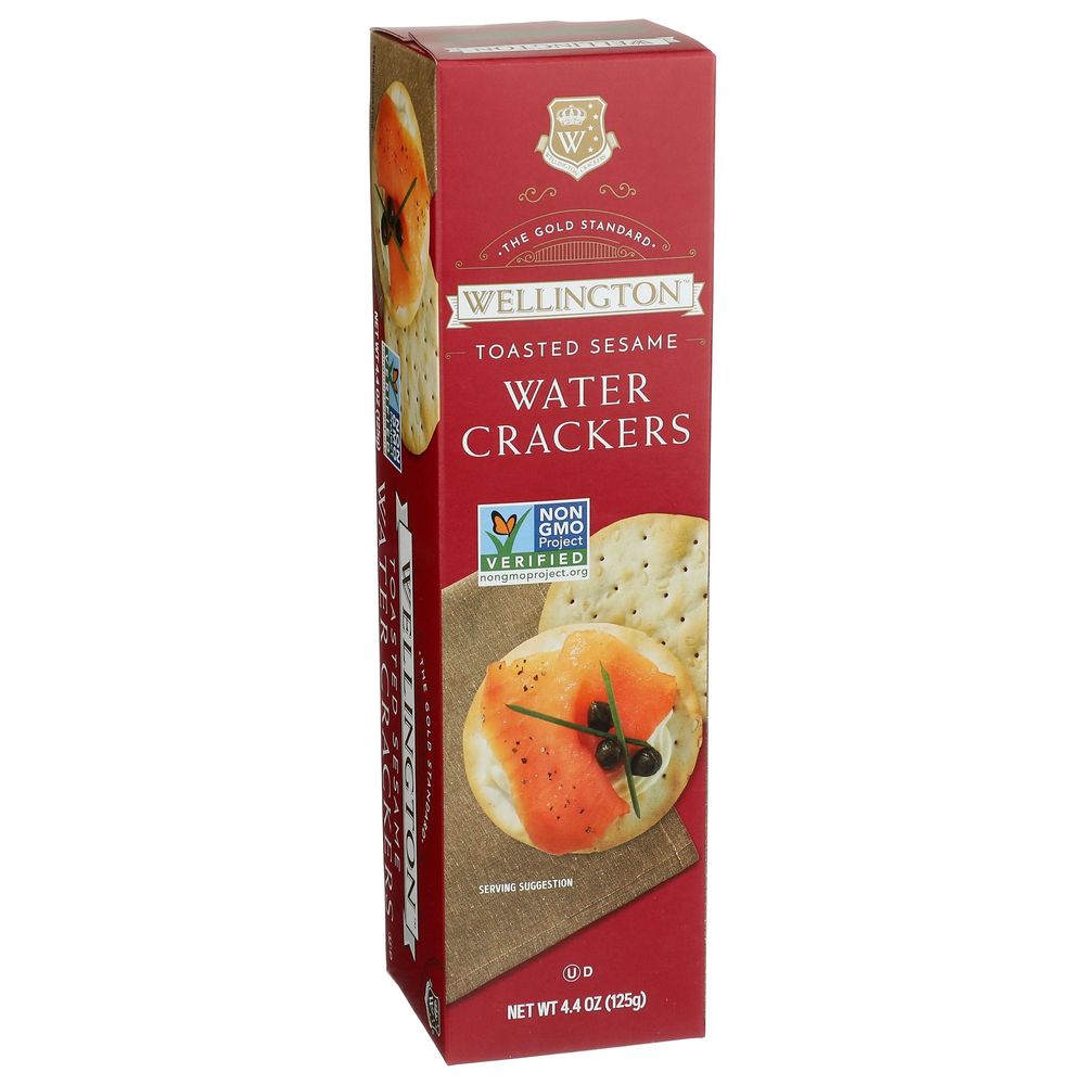 Wellington Toasted Sesame Water Crackers, 4.4 Ounce -- 12 Per Case