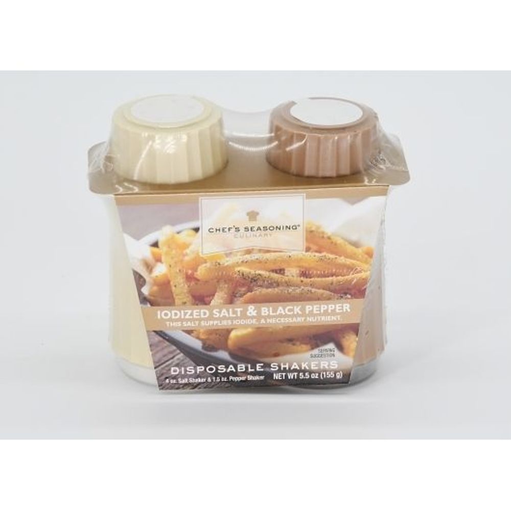 Chef's Seasoning Salt And Pepper Disposable Shaker, 5.5 Ounce -- 12 Per Case