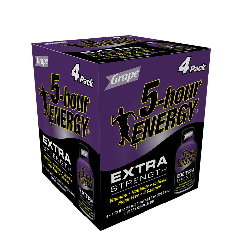 5 Hour Energy Extra Strength Grape Shots, 1.93 Fluid Ounce -- 48 Per Case