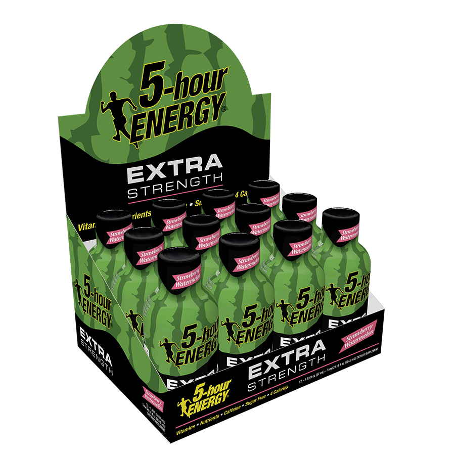 5 Hour Energy Extra Strength Strawberry Watermelon Energy Shots, 1.93 Fluid Ounce -- 216 Per Case