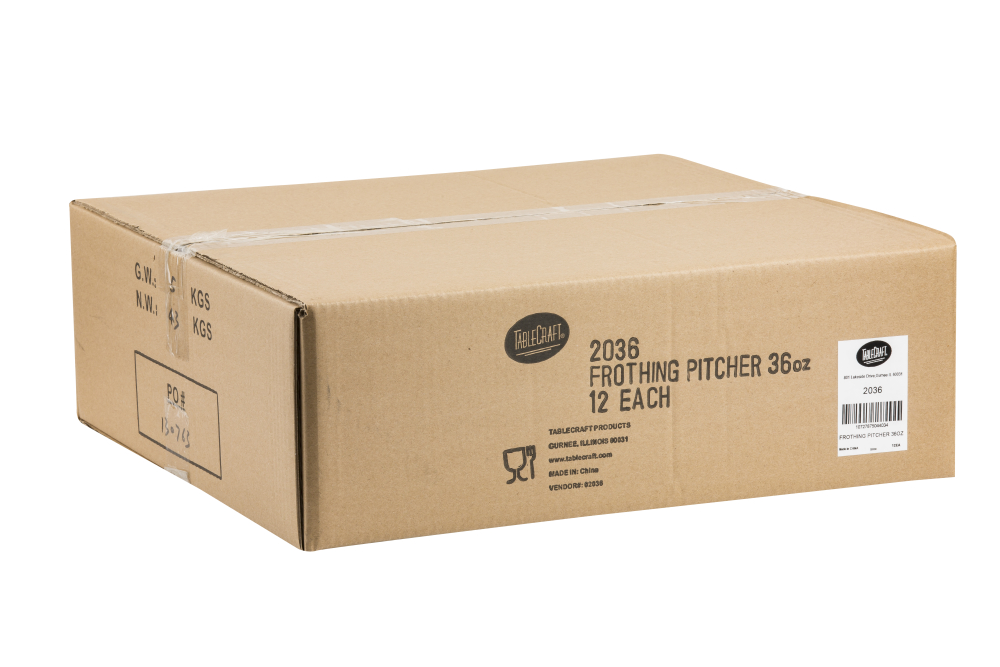 Tablecraft Stainless Steel Frothing Cup, 36 Ounce -- 12 Per Case