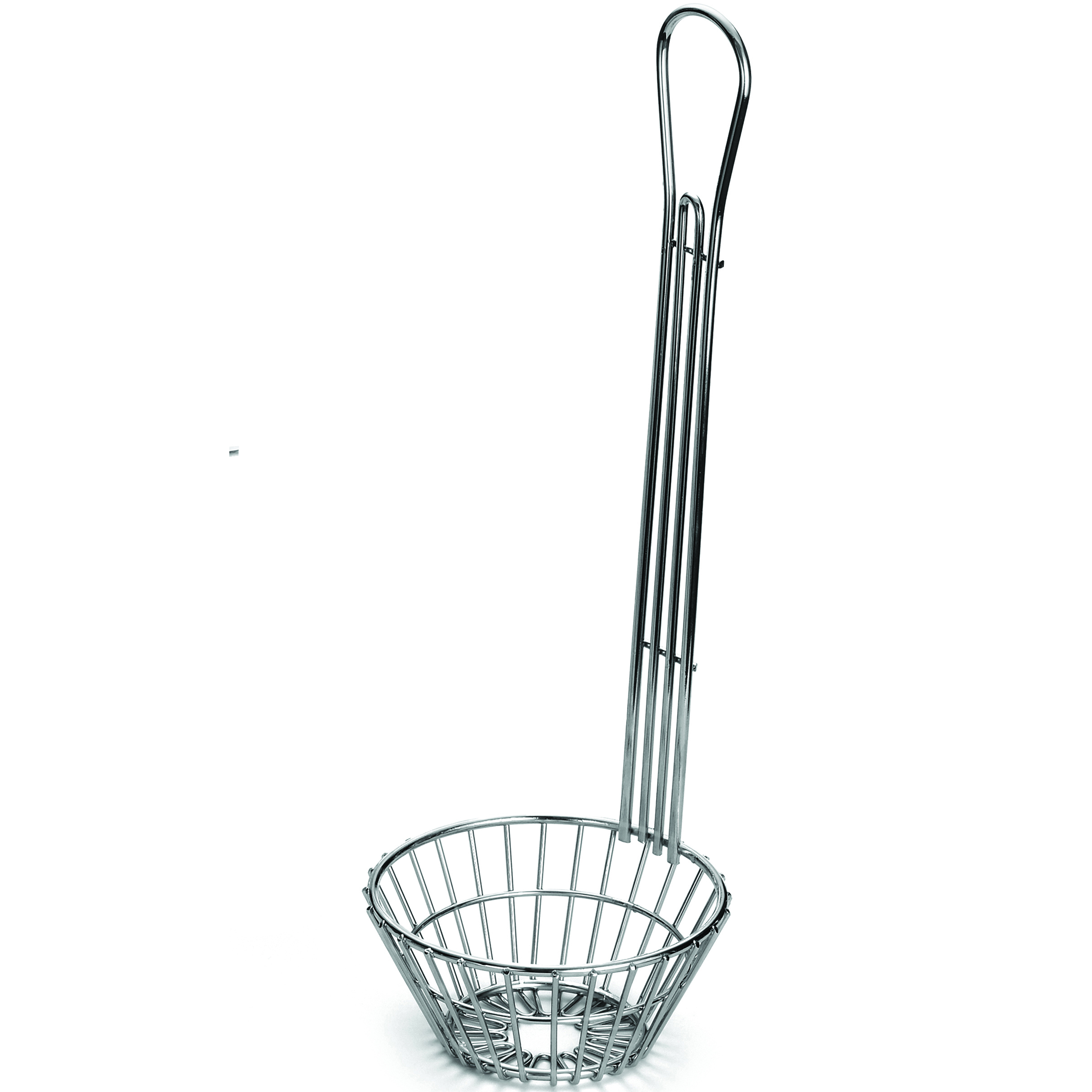 Tablecraft Individual Chrome Plated Metal Taco Salad Fry Basket, 15 Inch Length