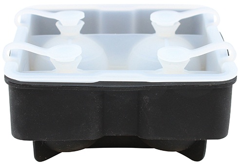 Tablecraft Black Silicone Ice Sphere Tray -- 6 Per Case
