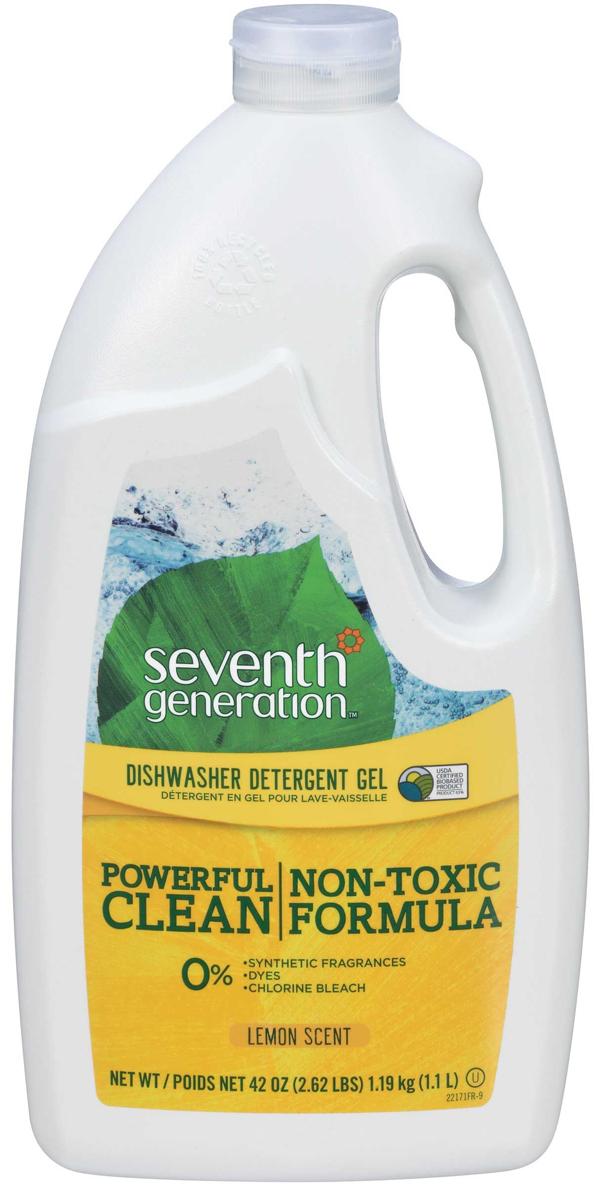 Seventh Generation Lemon Scent Automatic Dishwasher Detergent Gel, 1.47 Liter -- 6 Per Case