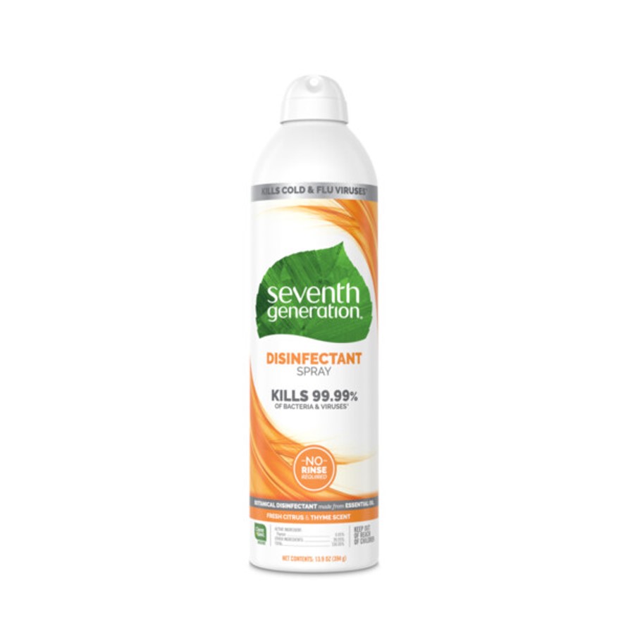 Seventh Generation Fresh Citrus and Thyme Scent Disinfectant Spray, 13.9 Ounce -- 8 per case.