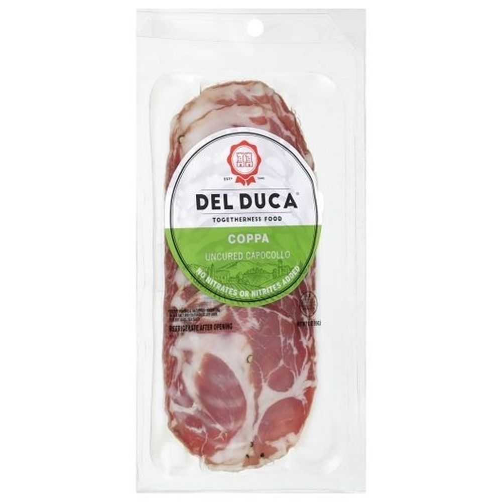 Del Duca Sliced Uncured Coppa, 3 Ounce -- 12 Per Case