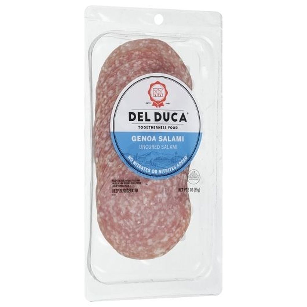 Del Duca Sliced Genoa Salami, 3 Ounce - 14 per case
