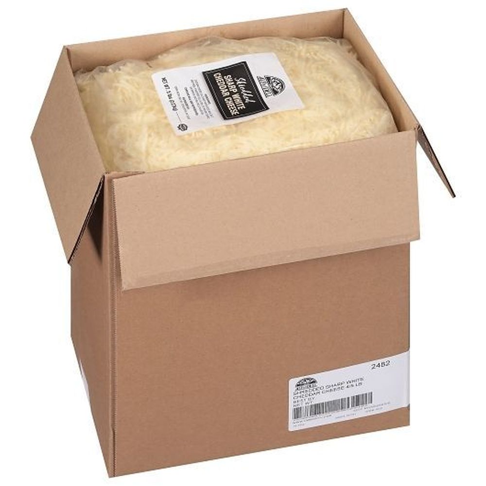 Alp And Dell Shredded Sharp White Cheddar Cheese, 5 Pound -- 4 Per Case