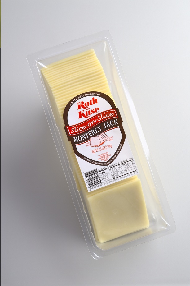 Roth-kase Signatures Slice On Slice Monterey Jack Square Cheese, 2.5 Pound -- 4 Per Case