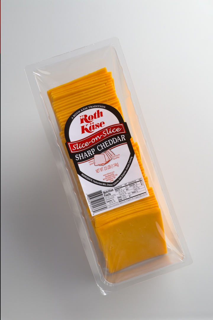 Roth Kase Slice On Slice Sharp Cheddar Cheese, 2.5 Pound
