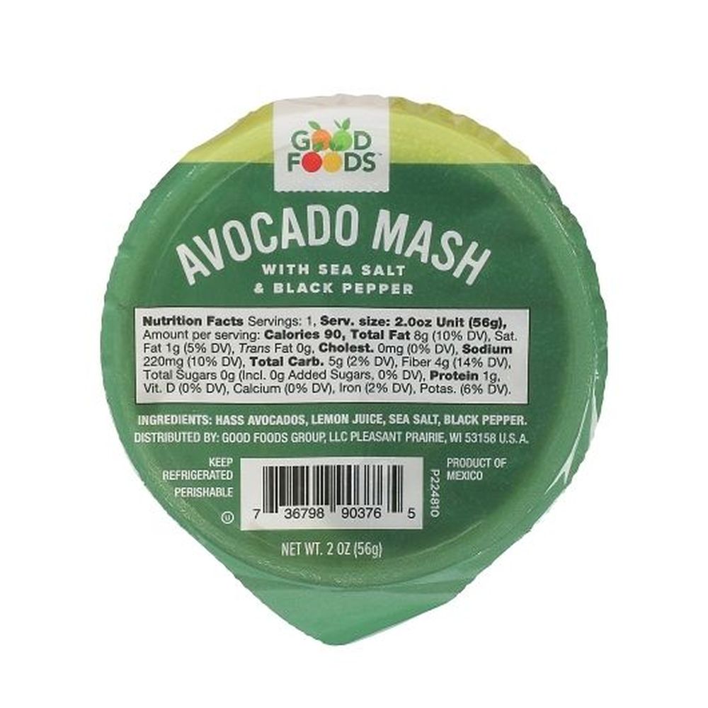 Good Foods Avocado Mash With Sea Salt And Black Pepper, 2 Ounce -- 6 Per Case