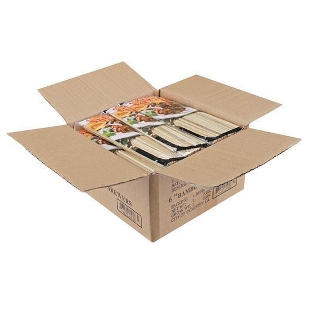 Goldmax 6 Inch Bamboo Skewers, 1600 Count -- 12 Per Case