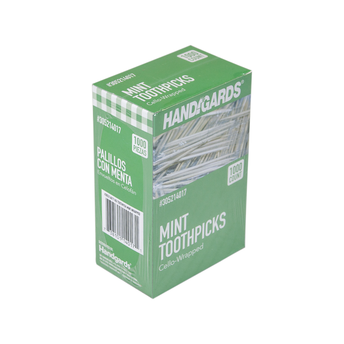 Handgards Cello Wrapped Mint Disposable Wood Toothpick -- 12000