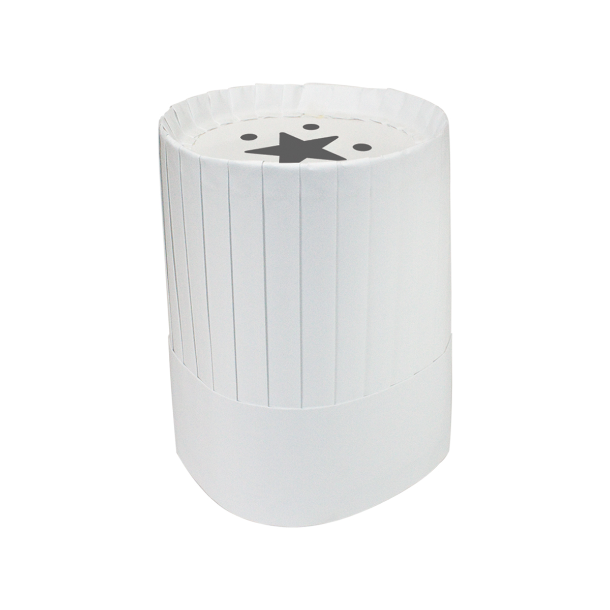 Neatgards White Wide Pleat Disposable Paper Chef Hat, 7 Inch -- 12 Per Case