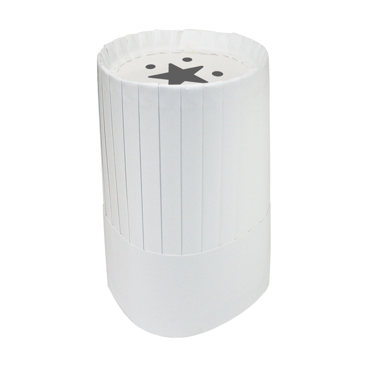 Neatgards White Wide Pleat Disposable Paper Chef Hat, 9 Inch -- 12 Per Case