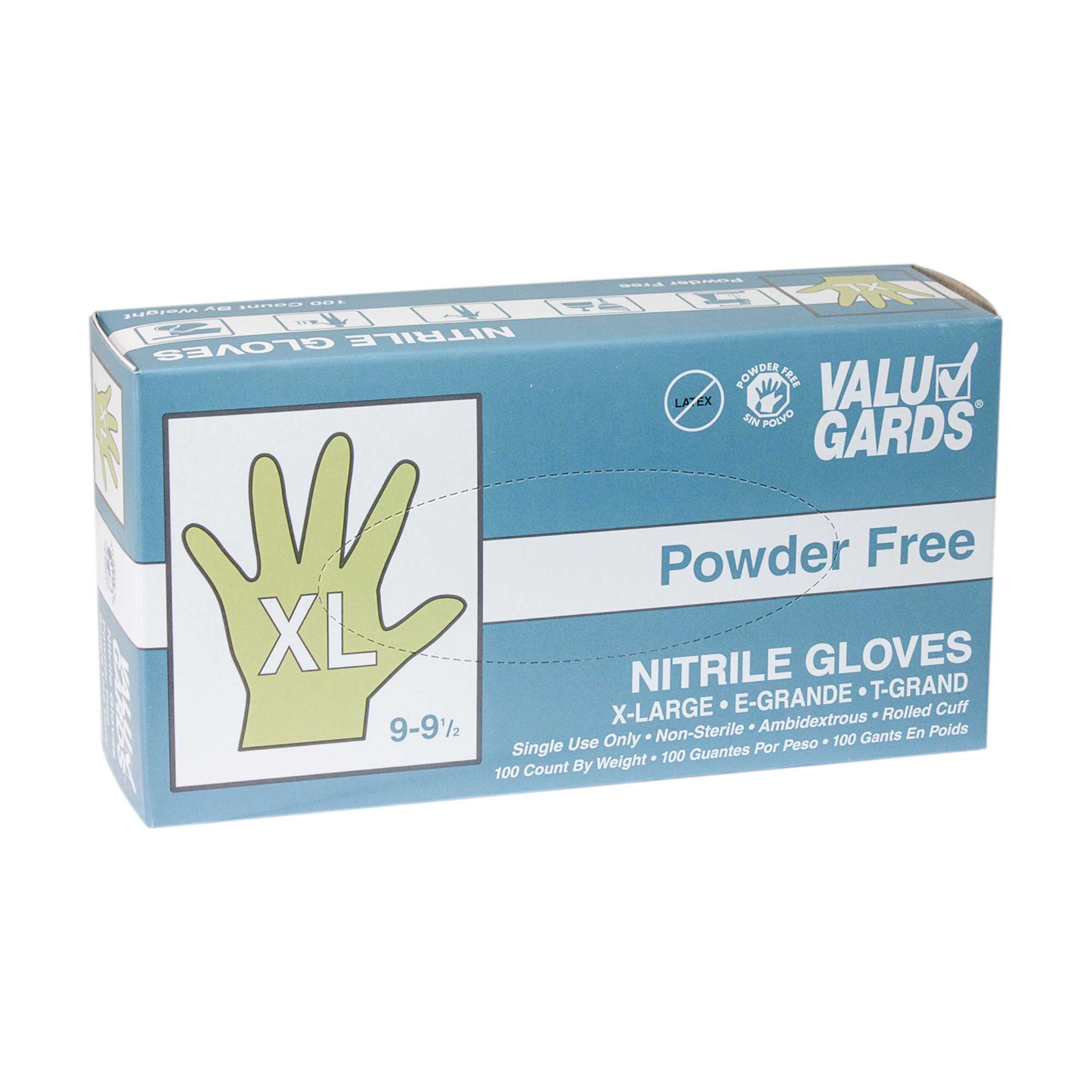 Valugards Nitrile White Extra Large Disposable Glove -- 1000 Per Case