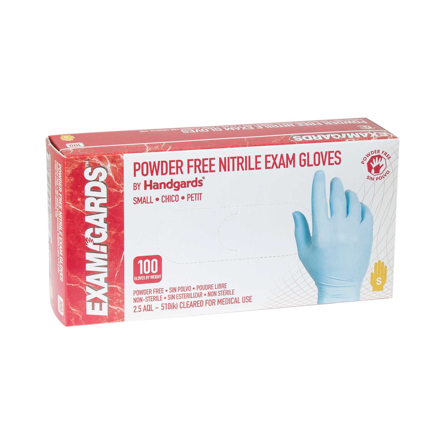 Examgards Blue Small Disposable Nitrile Gloves -- 1000 Per Case