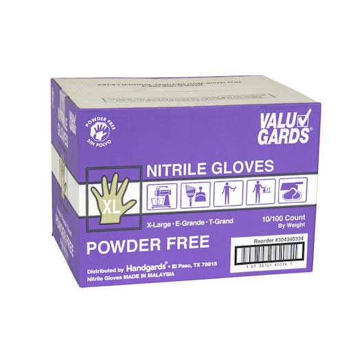 Valugards Purple Extra Large Disposable Nitrile Gloves -- 1000 Per Case