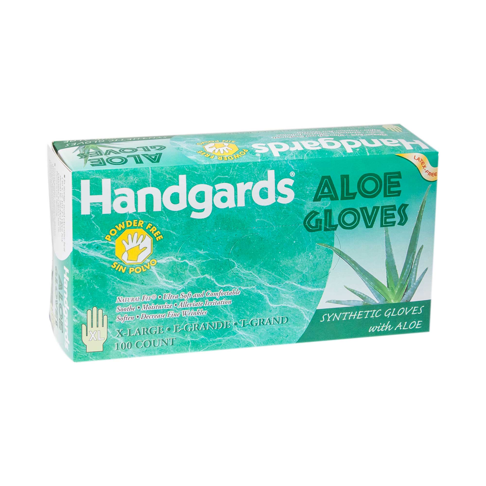 Handgards Extra Large Green Synthetic Disposable Glove With Aloe -- 4 Per Case