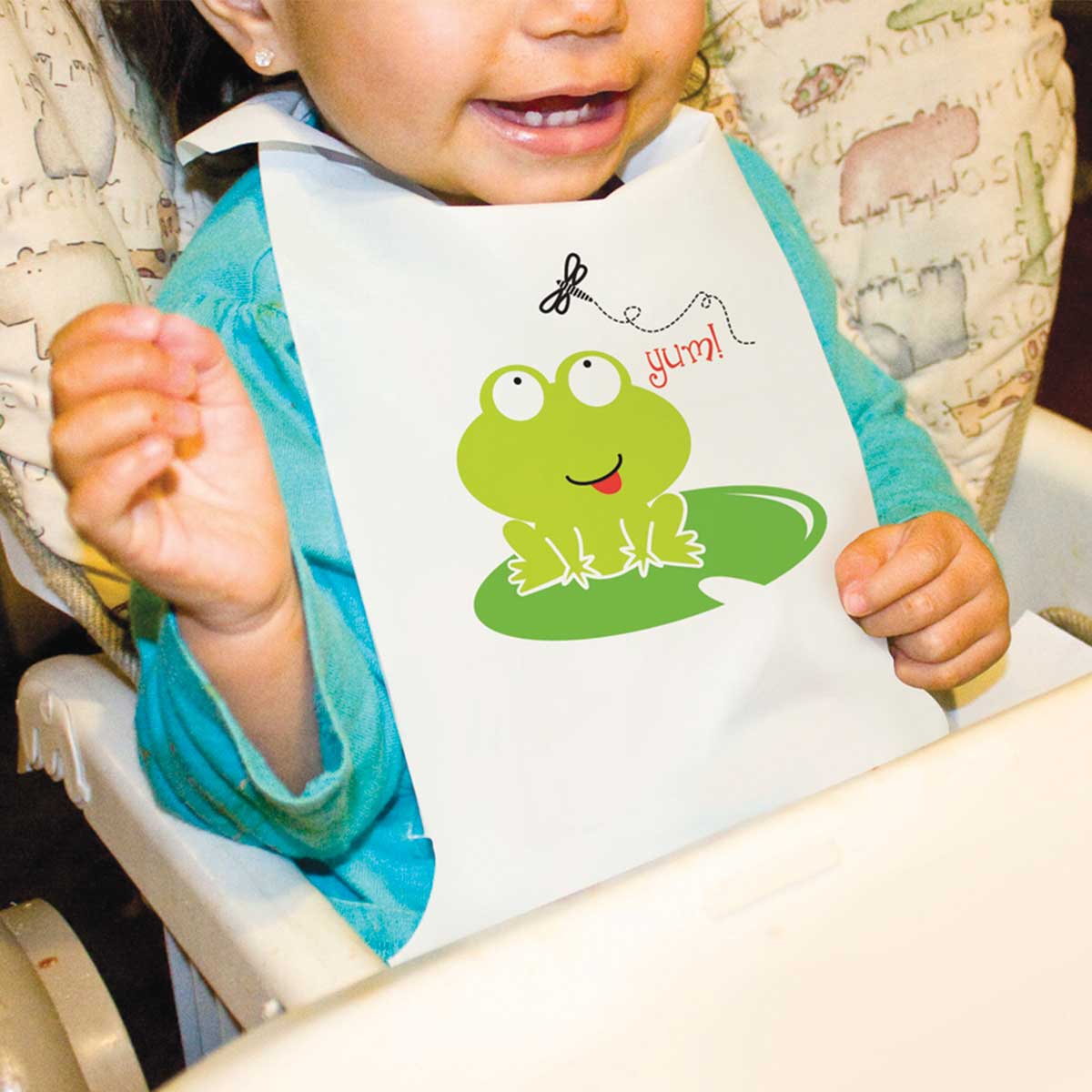 Neatgards Neat Gards Embossed Poly Child Dino Pals Print Bib, 500 Count -- 500 Per Case