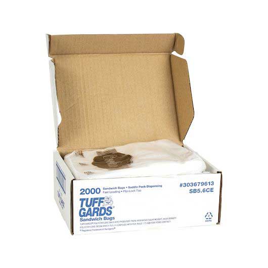 Tuffgards High Density Clear Saddle Printed Cookie Bag, 5.5 X 5.5 Inch -- 2000 Per Case