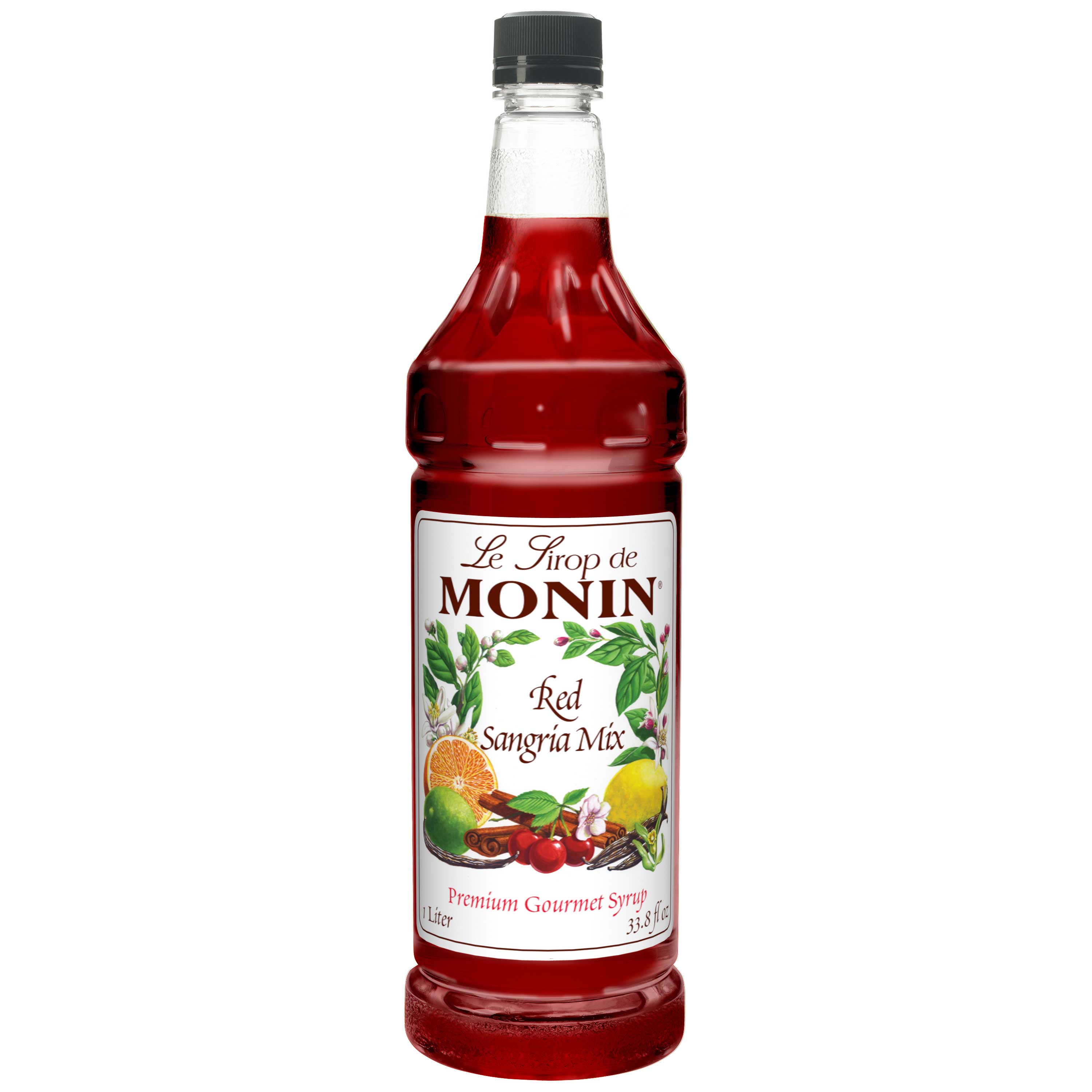 Monin Red Sangria Flavor Syrup, 1 Liter -- 4 Case