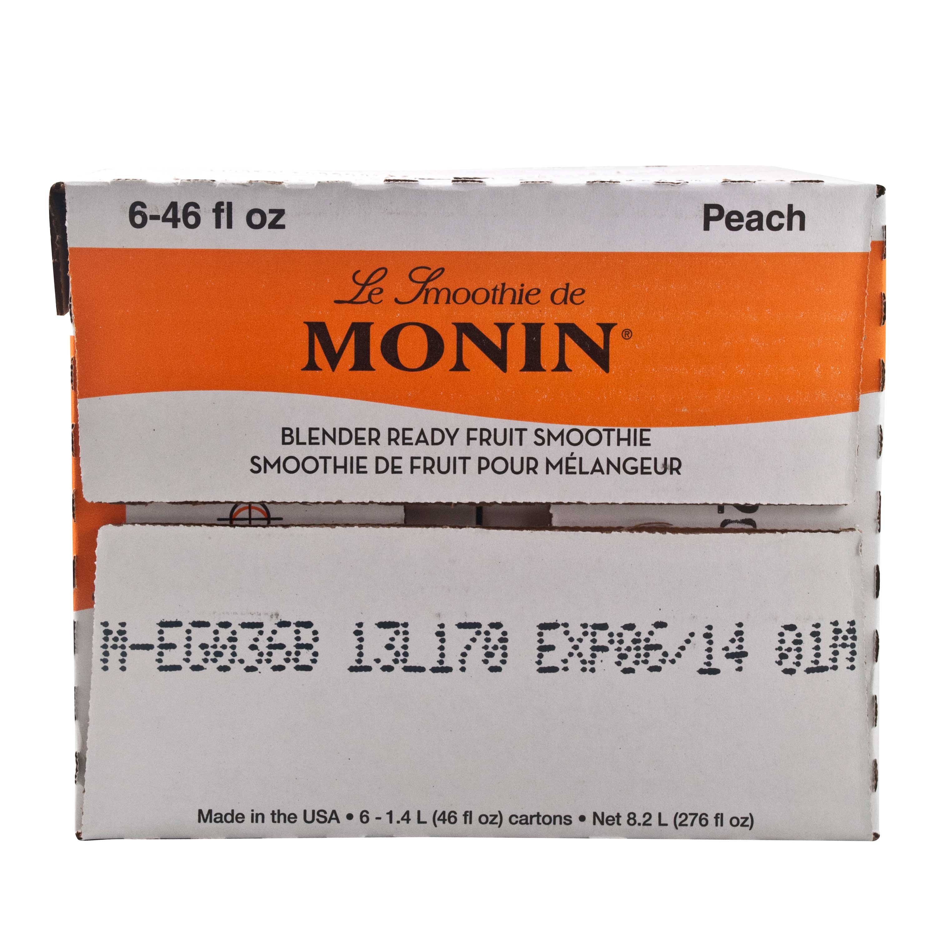 Monin Blender Ready Peach Fruit Smoothie Mix, 46 Ounce -- 6 Per Case