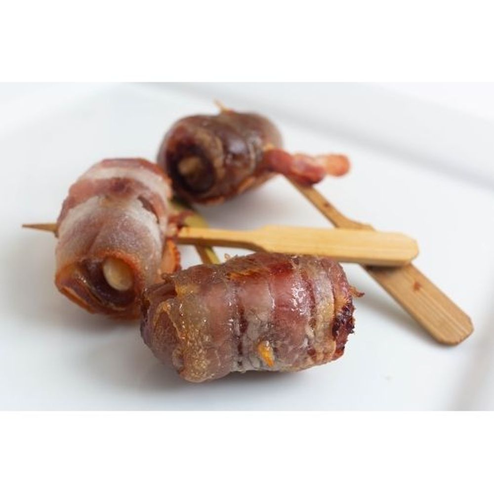 Holiday Foods Bacon Wrapped Almond Stuffed Date, 100 Count