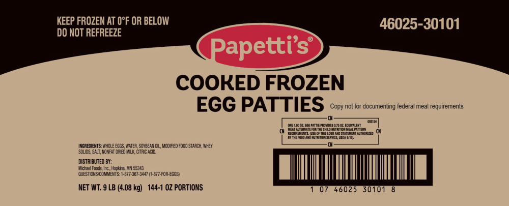 Michael Foods Papettis Scrambled Egg Patty Case