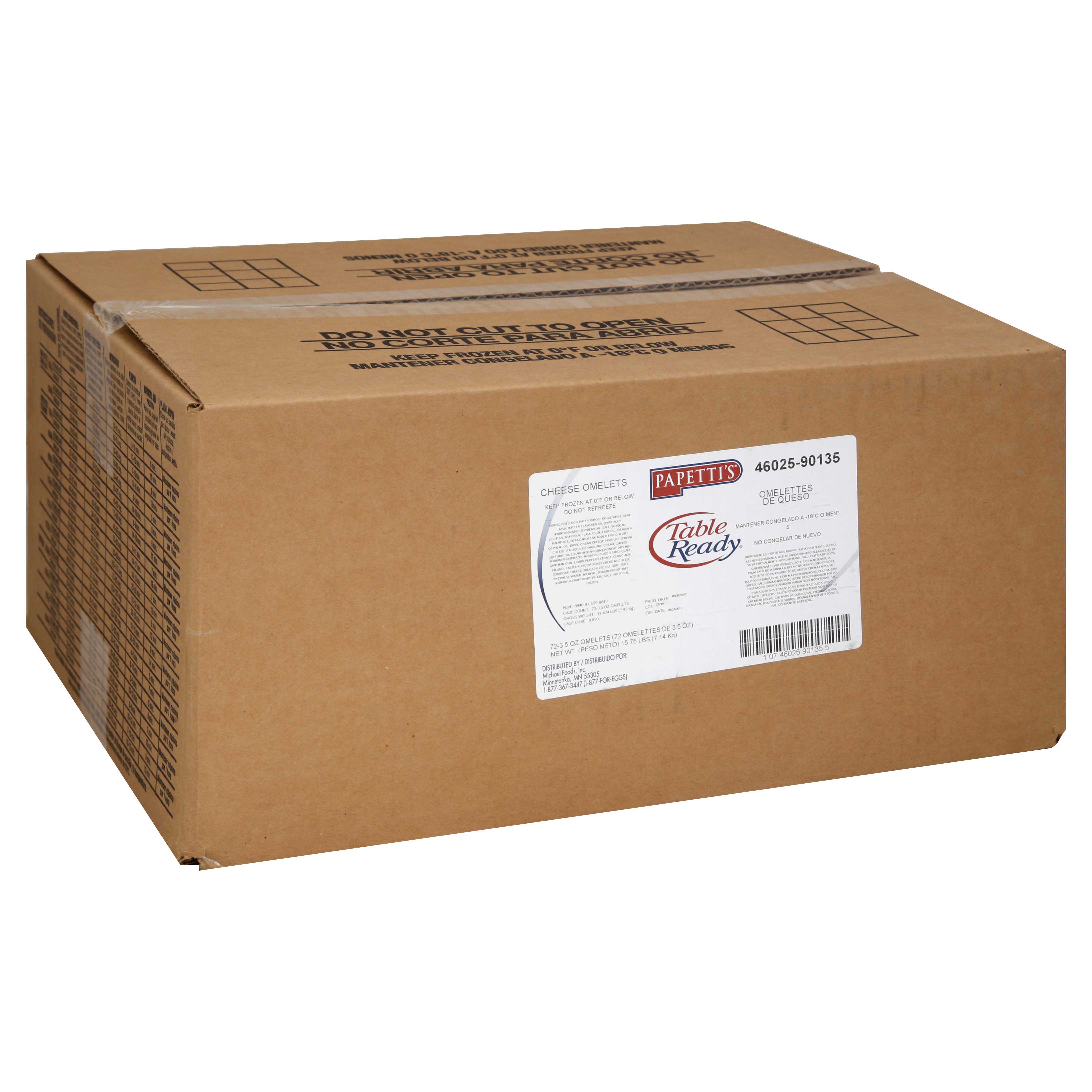 Papetti's Cheddar Cheese Omelet, 3.5 Ounce -- 72 Per Case