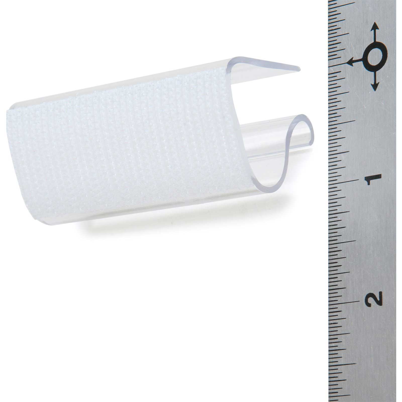 Marko Clear Wide Plastic Skirting Clip With Hook And Loop Header, 2.5 Inch -- 12 Per Case
