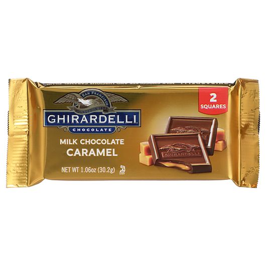 Ghirardelli Milk Chocolate Caramel Squares, 1.06 Ounce -- 32 Per Case