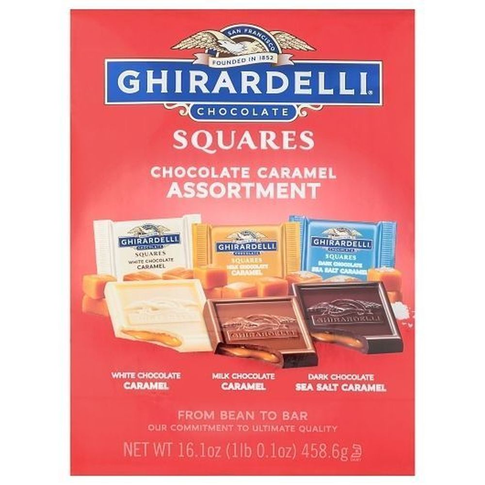 Ghirardelli Assortment Chocolate Caramel Squares, 16.1 Ounce 6 per case