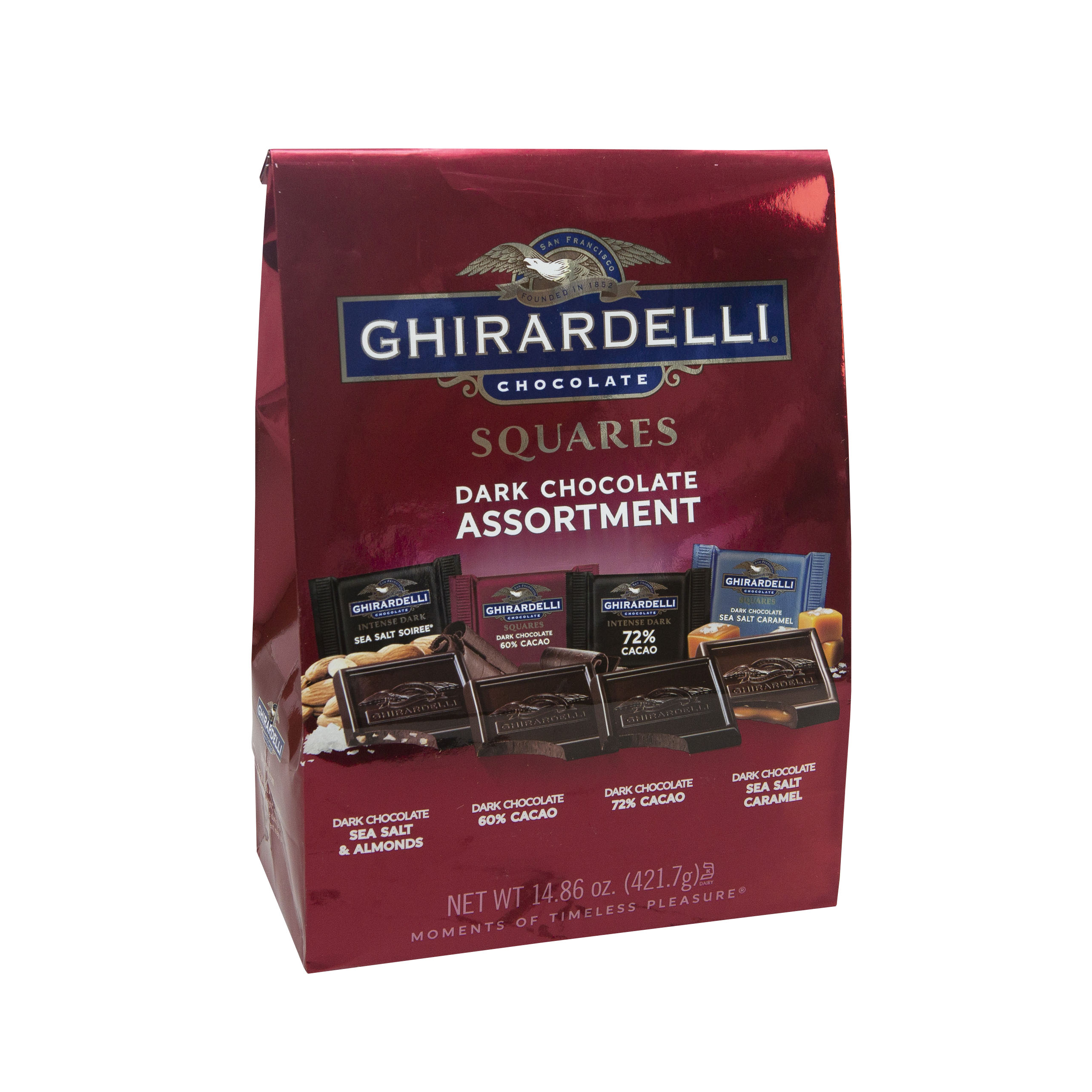 Ghirardelli Assortment Dark Chocolate Squares, 14.86 Ounce -- 6 per case