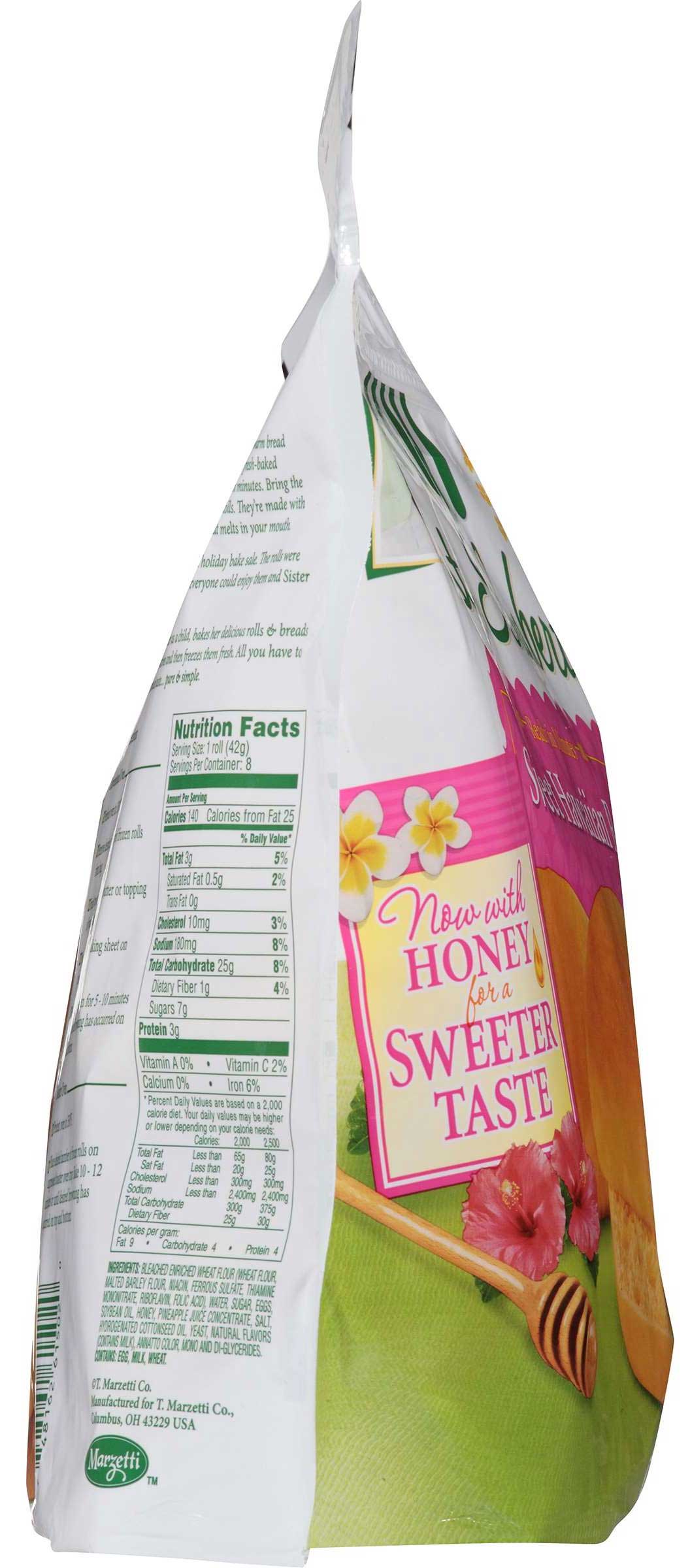 Sister Schuberts Sweet Hawaiian Roll, 12 Ounce -- 8 Per Case