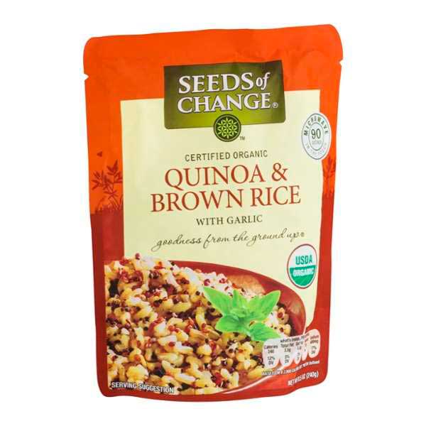 Seeds Of Change Uyuni Quinoa And Whole Grain Brown Rice With Garlic, 8.5 Ounce -- 12 Per Case
